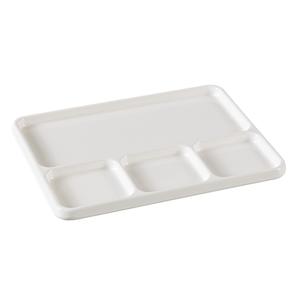 Yanco China Nu-Classic White Melamine 9.25in x 6.75in Rectangular Tray - NC-7510 