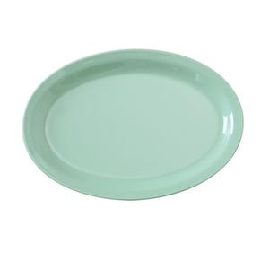 Yanco China Nessico Green Melamine 9.75in x 6.75in Oval Narrow Rim Platter - NS-510G 