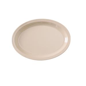 Yanco China Nessico Tan Melamine 9.75in x 6.75in Oval Narrow Rim Platter - NS-510T 