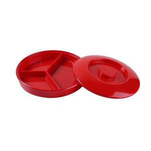 Yanco China Nessico Red Melamine 8.25in dia. Divided Deep Server - 1dz - NS-608-1R 