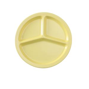 Yanco China Nessico Yellow Melamine 10in dia. 3 Compartment Plate - 2dz - NS-702Y 