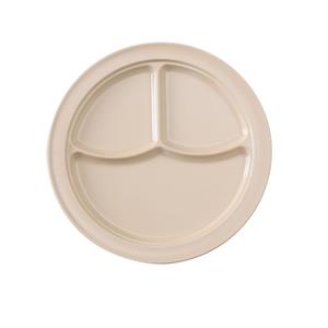 Yanco China Nessico Tan Melamine 10.25in dia. 3 Compartment Plate - 2dz - NS-703T 