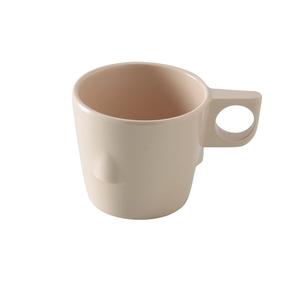 Yanco China Nessico Tan Melamine 8oz 3in dia. Bulbous Cup - 4dz - NS-9011T 