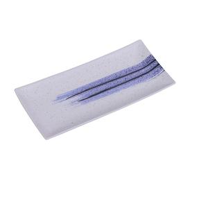 Yanco China Ocean White/Blue Porcelain 10in x 4.25in Sushi Plate - 2dz - OC-3110 