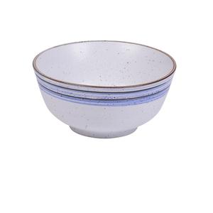 Yanco China Ocean White/Blue Porcelain 8oz Miso Soup Bowl - 3dz - OC-5014 