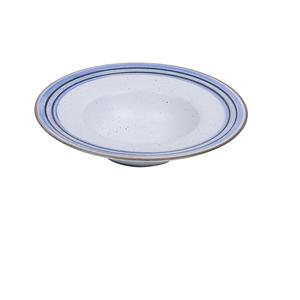 Yanco China Ocean White/Blue Porcelain 9 oz. 9" dia. Soup Plate - 2 Doz - OC-709