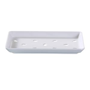 Yanco China Osaka White Melamine 8.75in x 5in Rectangular Platter - 4dz - OK-609 
