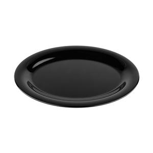GET Black Elegance Melamine 12in x 9in Oval Platter - 1dz - OP-120-BK 