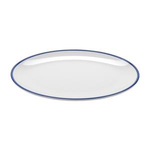 GET Settlement Bistro White Melamine 12.25in x 9in Plate - 1dz - OP-1291-W/CB 