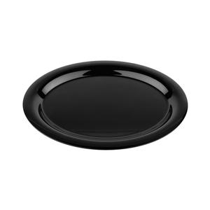 GET Black Elegance Melamine 13.5in x 10.25in Oval Platter - 1dz - OP-135-BK 