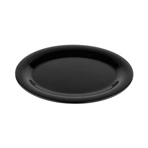 GET Black Elegance 9.75in x 7.25in Oval Platter - 2dz - OP-950-BK 