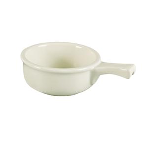 Yanco China Accessories Super White Porcelain 15oz Soup Crock with Handle - OS-15-P 