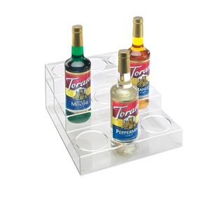 Cal-Mil P296 12in x 14.75in x 6.25"H Clear Plastic 3-Tier Bottle Organizer 