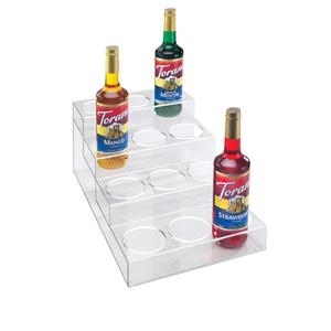 Cal-Mil P297 12in x 19.5in x 8.25"H Clear Plastic 4-Tier Bottle Organizer 
