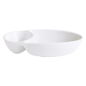 GET Corona Actualite Bright White Porcelain Chip & Dip Dish - PA1101439712