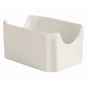 GET Corona Actualite White Porcelain 4in x 3in Sugar Packet Holder - PA1101909112 