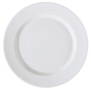 GET Corona Elegance Bright White Porcelain 9.25in dia. Plate - PA1101922324 