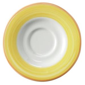 GET Corona Calypso Yellow Porcelain 6.5in dia. Bouillon Saucer - PA1600900324 