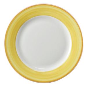 GET Corona Calypso Yellow Porcelain 8in dia. Plate - 2dz - PA1600902024 