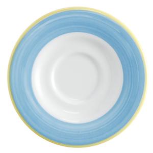 GET Corona Calypso Blue Porcelain 5in dia. Coffee Saucer - 2dz - PA1601900124 