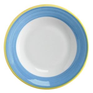GET Corona Calypso Blue Porcelain 6.5in dia. Rolled Edge Plate - PA1601901424 