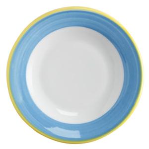 GET Corona Calypso Blue Porcelain 7.25in dia. Rolled Edge Plate - PA1601901524 