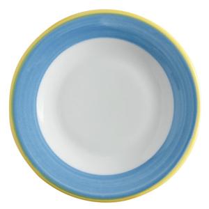 GET Corona Calypso Blue Porcelain 8in dia. Rolled Edge Plate - PA1601902024 