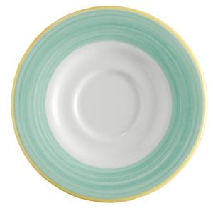 GET Corona Calypso Green Porcelain 5in dia. Coffee Saucer - 2dz - PA1603900124 
