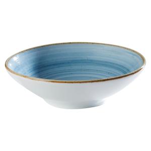 GET Corona Artisan Blue Porcelain 29.8 oz. Rolled Edge Bowl - PA1604923324