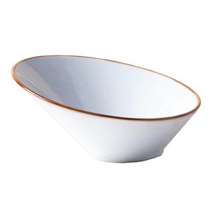 GET Corona Artisan Beige Porcelain 7.8 oz. Slanted Bowl - 2 Doz - PA1605907424