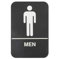 Thunder Group 6" x 9" "Men" Information Sign w/ Braille - PLIS6952BK