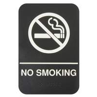 Thunder Group 6"X9" "No Smoking" Information Symbol Sign w/ Braille - PLIS6955BK