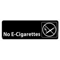 Thunder Group 9in x 3in "No E-Cigarettes" Information Symbol Sign - PLIS9337BK 