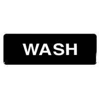 Thunder Group 9" x 3" "Wash" Compliance/Information Symbol Sign - PLIS9341BK