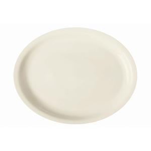 GET Corona Americana Off White Porcelain 7.5in x 5in Oval Platter - PP1100737624 