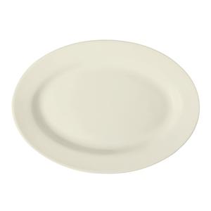 GET Corona Americana Off White Porcelain 8.5"x 5.5" Oval Platter - PP1100757624