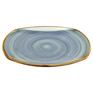 GET Corona Artisan Blue Porcelain 12" dia. Rolled Edge Plate - PP1604722912