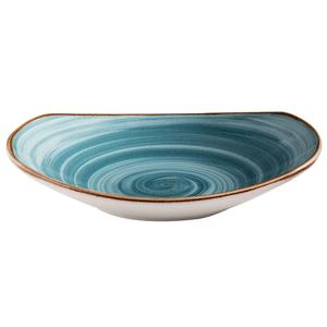 GET Corona Artisan Blue Porcelain 34.3 oz. Rolled Edge Bowl - PP1604723812