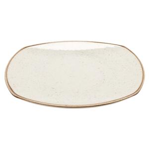 GET Corona Artisan Beige Porcelain 12" dia. Rolled Edge Plate - PP1605722912
