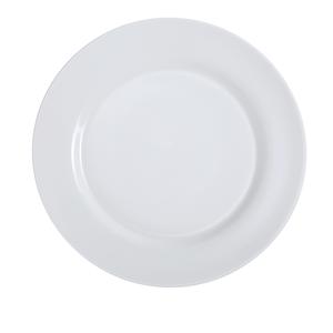 Yanco China Piscataway White Porcelain 12in dia. Plate - 1dz - PS-21 