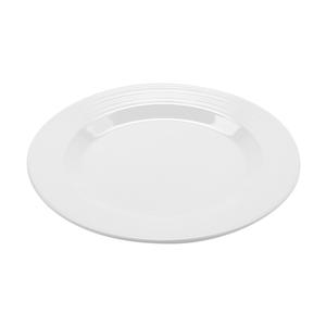 GET Minski White Melamine 10.5in dia. Textured Rim Plate - 1dz - PT-10-MN-W 