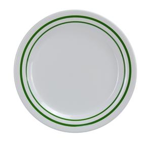 Yanco China Pine Tree Green/Beige Melamine 9in dia. Dinner Plate - 2dz - PT-107 