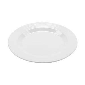 GET Minski White Melamine 12.5in dia. Textured Rim Plate - 1dz - PT-12-MN-W 