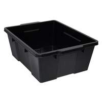 Quantum Food Service 21x15-7/8x7-3/4 Polypropylene Stackable Latch Container - LC191507BK