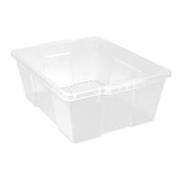 Quantum Food Service 21x15-7/8x7-3/4 Polypropylene Stackable Latch Container - LC191507CL