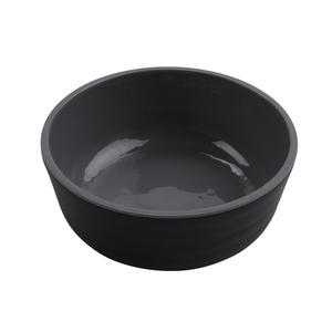 GET Roca Gray/Black Melamine 16oz Glazed Soup Bowl - 2dz - RB-15-GRS/BKM 