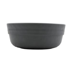 GET Roca Balance White/Grey Melamine 15oz Soup Bowl - 2dz - RB-2-15-WM/GRM 