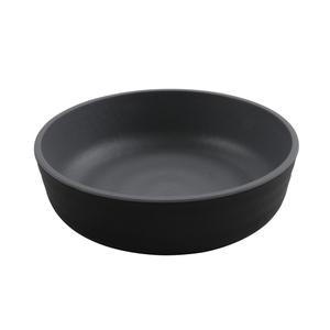 GET Roca Low Street Gray/Black Melamine 24oz Bowl - 1dz - RB-7-GRM/BKM 