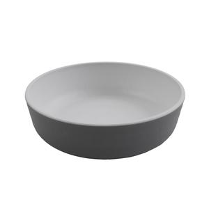 GET Roca Balance White/Gray Melamine 34oz Bowl - 1dz - RB-7-WM/GRM 
