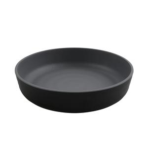 GET Roca Low Street Gray/Black Melamine 42oz Bowl - 1dz - RB-9-GRM/BKM 